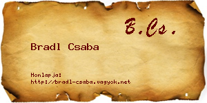Bradl Csaba névjegykártya